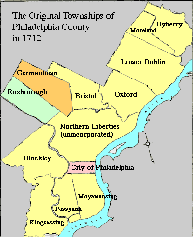 Philadelphia 1712 Townships